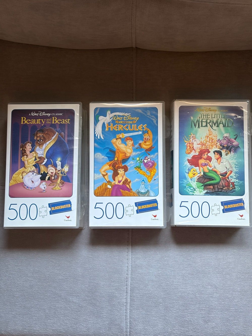 Disney “blockbuster” 500 piece puzzles (3 total)